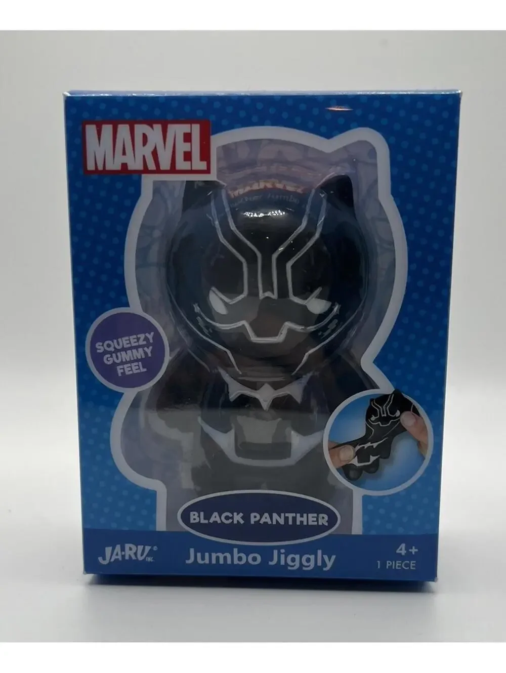Marvel Black Panther Jumbo Jiggly By Ja-Ru Squeezy Gummy Feel